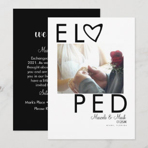 Tarjeta Tipografía moderna de celebración de fotos de fuga