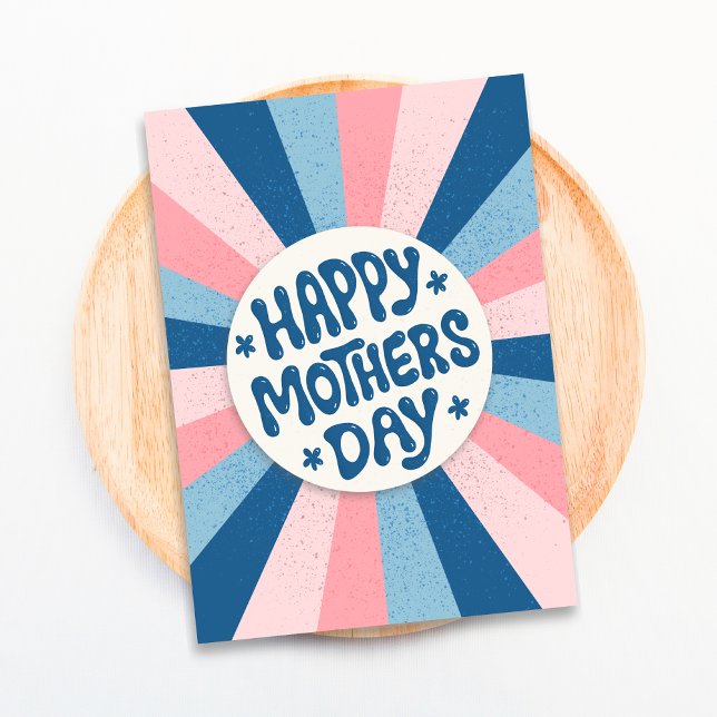 Tarjeta Tipografía moderna Feliz Día de la Madre (The image shows a 4x6 inch Mother's Day Card. Choose size and personalize message before buying.)