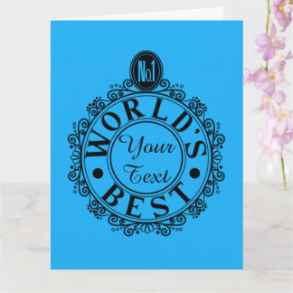 Tarjeta Tipografía Personalizada N.º 1 Los Mejores del Mun