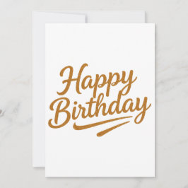 Tarjeta tipografía purpurina dorada feliz cumpleaños
