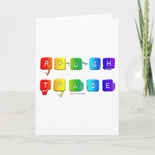 Tarjeta Tipografía queer pop de SlipperyJoe's comercio ásp