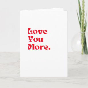 Tarjeta Tipografía Romántica Rojo Negrita Te Amo Más