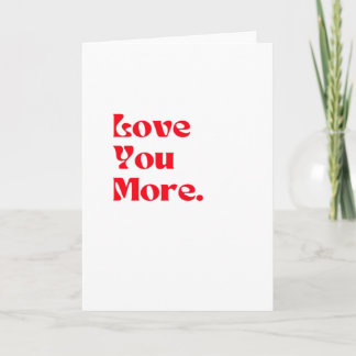 Tarjeta Tipografía Romántica Rojo Negrita Te Amo Más 