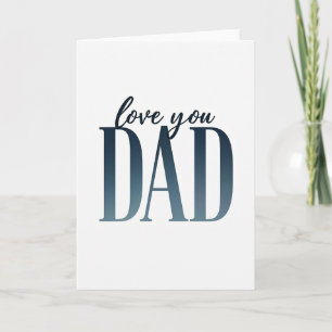 Tarjeta tipográfica Azure Love You Papá