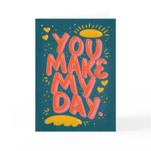 Tarjeta tipográfica del Día de San Valentín con fr