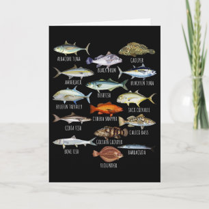 Tarjeta Tipos de Biología de Especies de Peces Peces de Ag