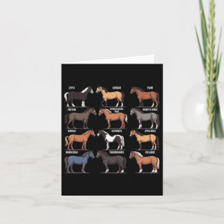 Tarjeta Tipos de Caballo Raza Hípica Equitación Rana