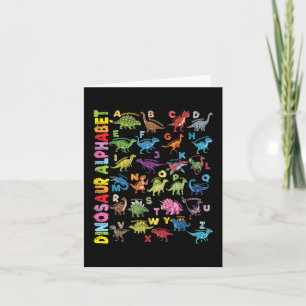 Tarjeta Tipos De Dinosaurios Alphabet A-z Abc Dino Identif