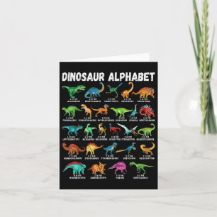 Tarjeta Tipos De Dinosaurios Alphabet A-z Abc Dino Identif