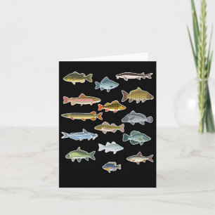 Tarjeta Tipos De Pesca De Peces De Agua Dulce