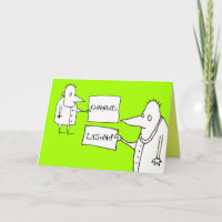 Tipos divertidos de dibujos animados con carteles 