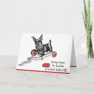 Tarjeta Tira Toy Scottish Terrier Get Well Card