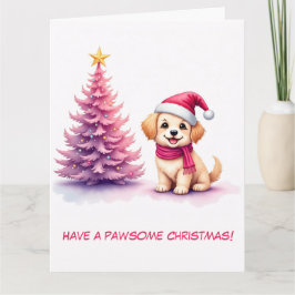 Tarjeta Tirador de oro ilustrado en Sombrero Rosa