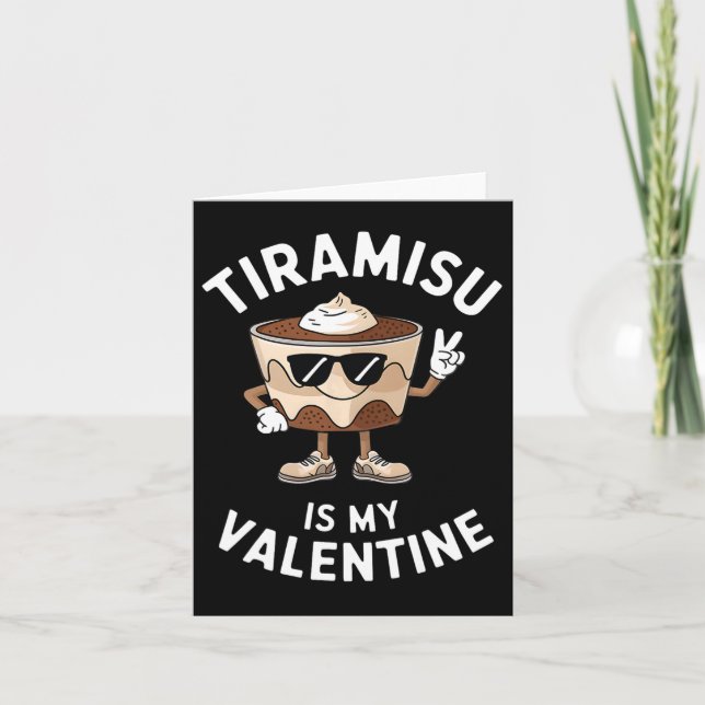Tarjeta Tiramisú Es Mi San Valentín Divertido Cita De Post (Anverso)