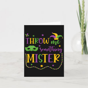 Tarjeta Tirarme algo Máscara del Carnaval del Señor Mardi 