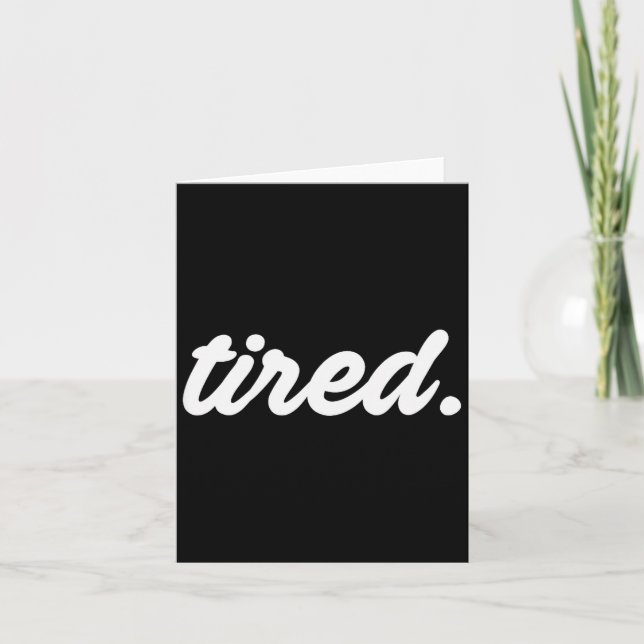 Tarjeta Tired Pajama Sleeng Pjs Men Women Top Pajamas Funn (Anverso)