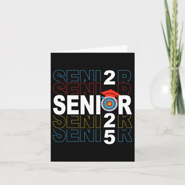 Tarjeta Tiro con arco Senior 2025 Tiro con arco Graduando  (Anverso)