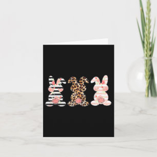 Tarjeta Tiro de camisas de pascua Conejo Leopardo Coincide