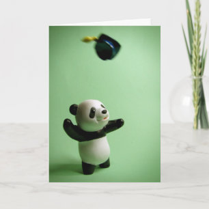 Tarjeta Tiros de cierre de graduación de oso de Panda