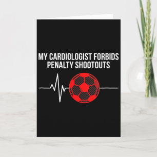 Tarjeta Tiroteo de Penales de Cardiólogo Fanático Divertid