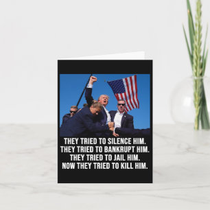 Tarjeta Tiroteo en la taza de Donald Trump - Nunca rendirs
