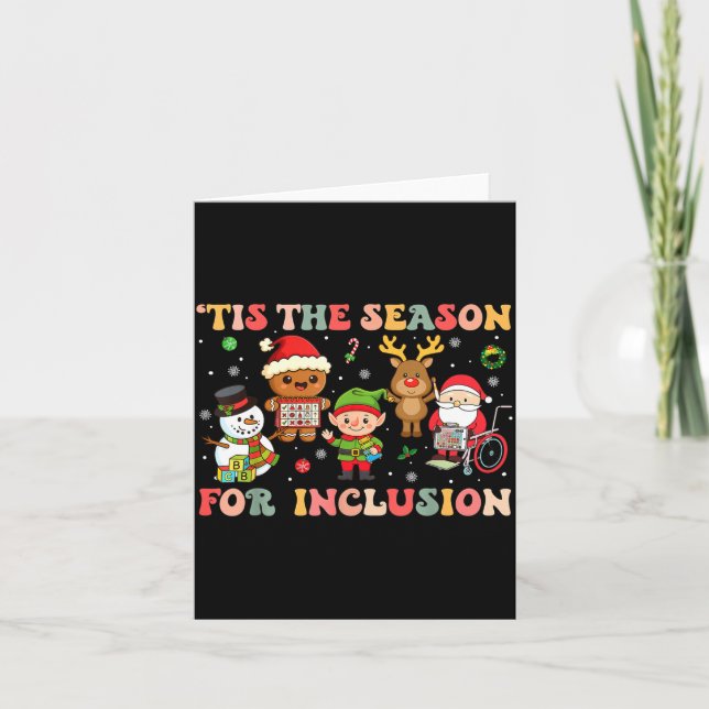 Tarjeta Tis The Season For Inclusion Christmas Sped Teache (Anverso)