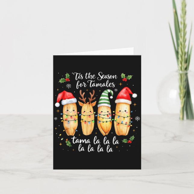 Tarjeta Tis The Season For Tamales Mexican Christmas Tamal (Anverso)