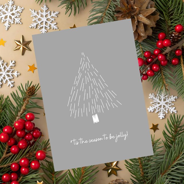 Tarjeta Tis the Season to be Jolly Holiday Card ('Tis the season to be jolly" Christmas Card)