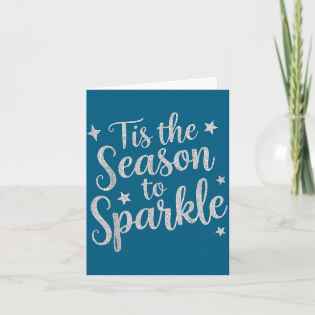 Tarjeta Tis The Season To Sparkle Christmas Xmas Holiday  (Anverso)