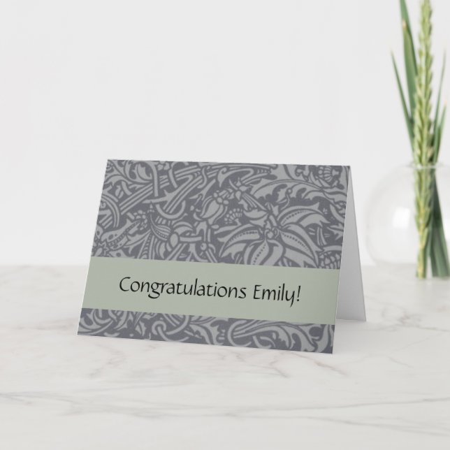 Tarjeta Tistle escocés Knot William Morris Style (Anverso)