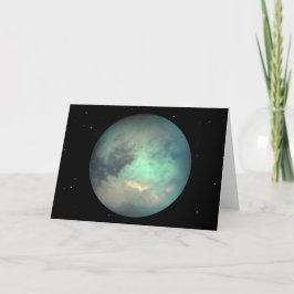 Tarjeta Titán de la luna del planeta Saturno
