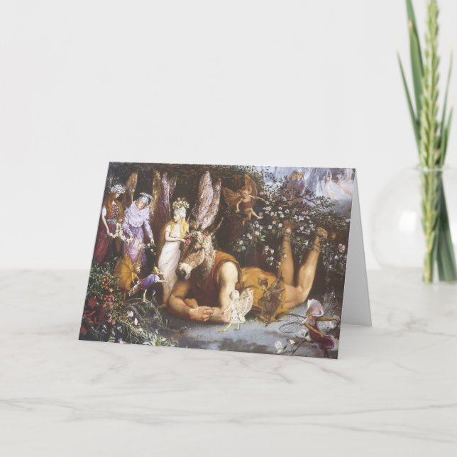 Tarjeta Titania y abajo, el sueño de la noche de verano (Anverso)