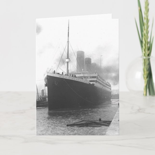 Tarjeta Titanic en los muelles de Southampton (Anverso)