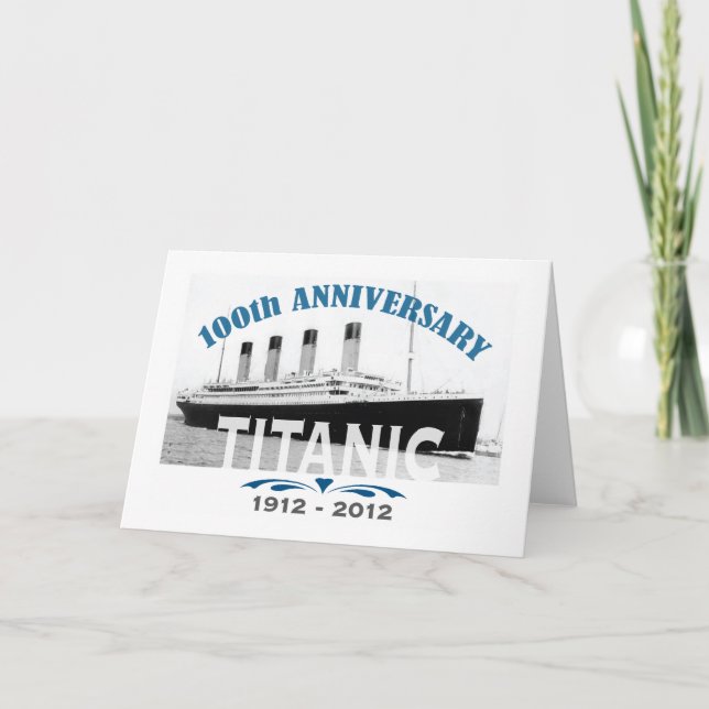 Tarjeta Titanic Hundiendo 100 Aniversario (Anverso)