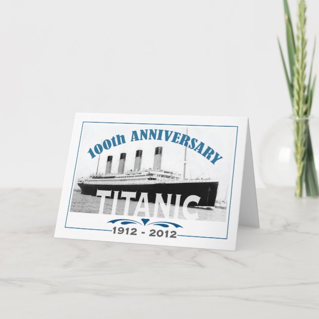 Tarjeta Titanic Hundiendo 100 Aniversario (Anverso)