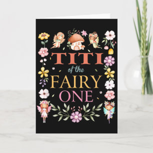Tarjeta Titi de la Hada Cumpleaños de uno 1er año Niña Fam