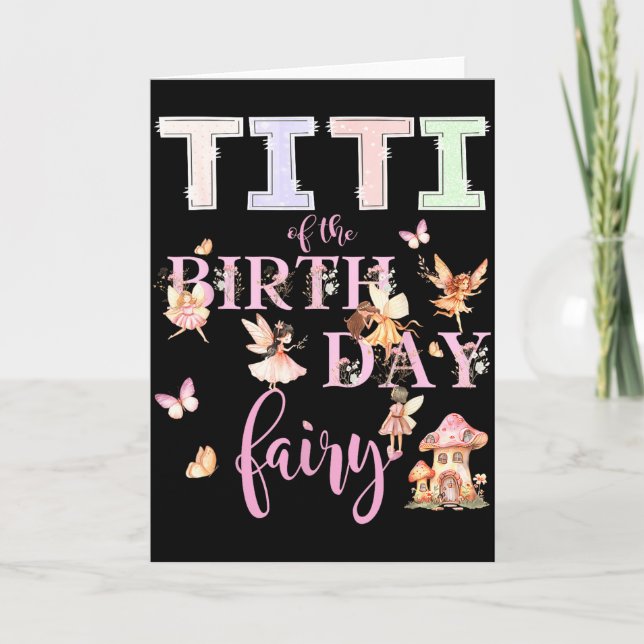 Tarjeta Titi de la Hada de Cumpleaños Cumpleañera Mágica F (Anverso)