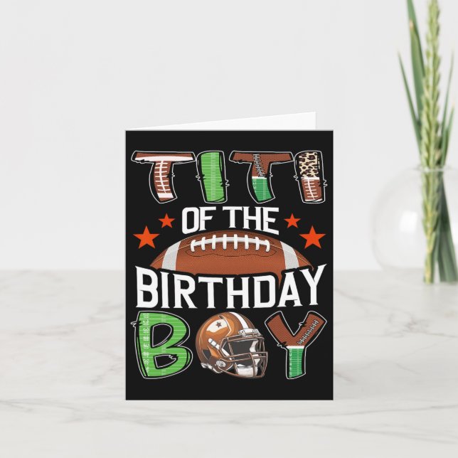 Tarjeta Titi Del Fútbol Del Día Del Niño De Cumpleaños (Anverso)