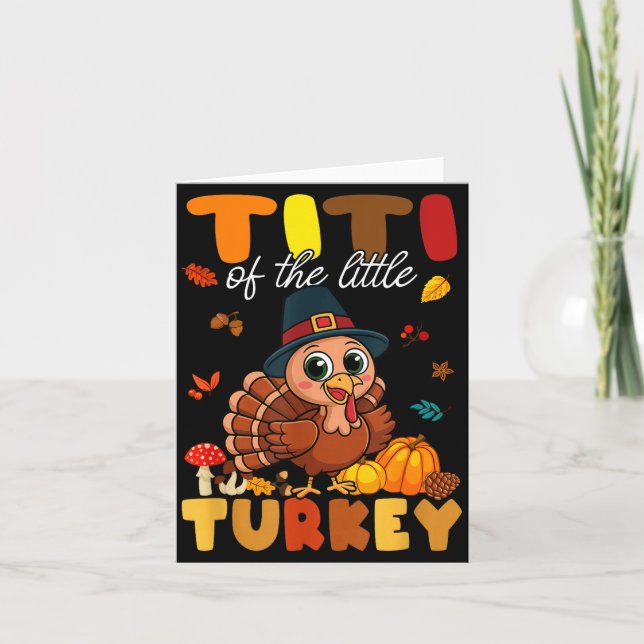 Tarjeta Titi Of The Little Turkey Thanksgiving Baby Shower (Anverso)