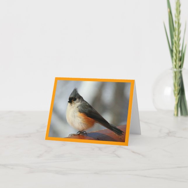 Tarjeta Titmouse copetudo Notecard (Anverso)