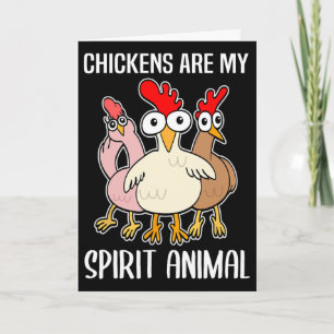 Tarjeta Titular de pollo de dibujos animados Animales espi