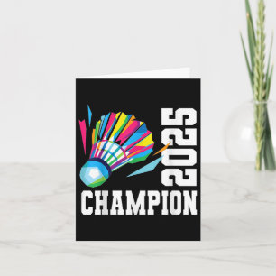 Tarjeta Título de Liga de Campeonato Fan Bádminton Deporte