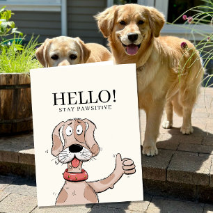 Tarjeta Título Tipografía Perro de Dibujos Animados Adorab