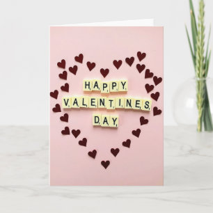 Tarjeta Títulos de carta rosa del día de San Valentín