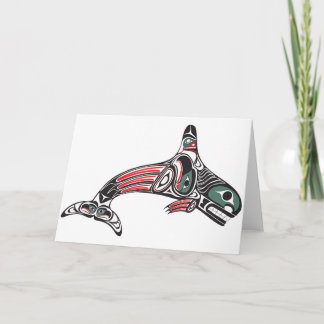 Tarjeta Tlingit Killer Whale & Eagle