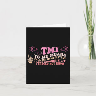 Tarjeta Tmi To Me Significa Decirme Inmediatamente Cita Gr