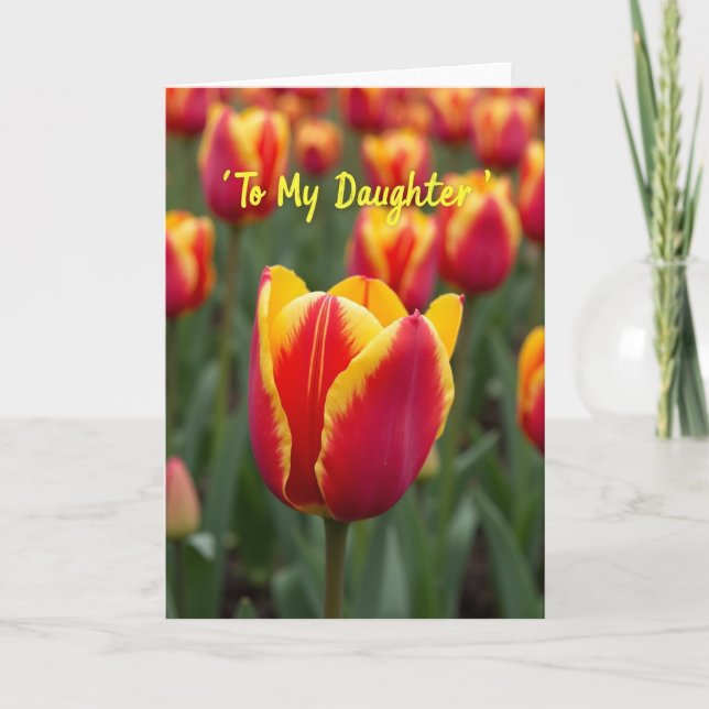 Tarjeta To My Daughter Flower Card (Anverso)