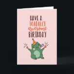 Tarjeta Toadical Impresionante Rana Cute Pun Funny Cumplea<br><div class="desc">Graciosa y linda tarjeta de cumpleaños para los que aman los juegos de palabras y el humor. La forma perfecta de desear a sus amigos y familiares un feliz cumpleaños. Visita nuestra tienda para más colección de tarjetas de cumpleaños. Encontrarás algo genial, humorístico y a veces sarcástico tarjetas de cumpleaños...</div>