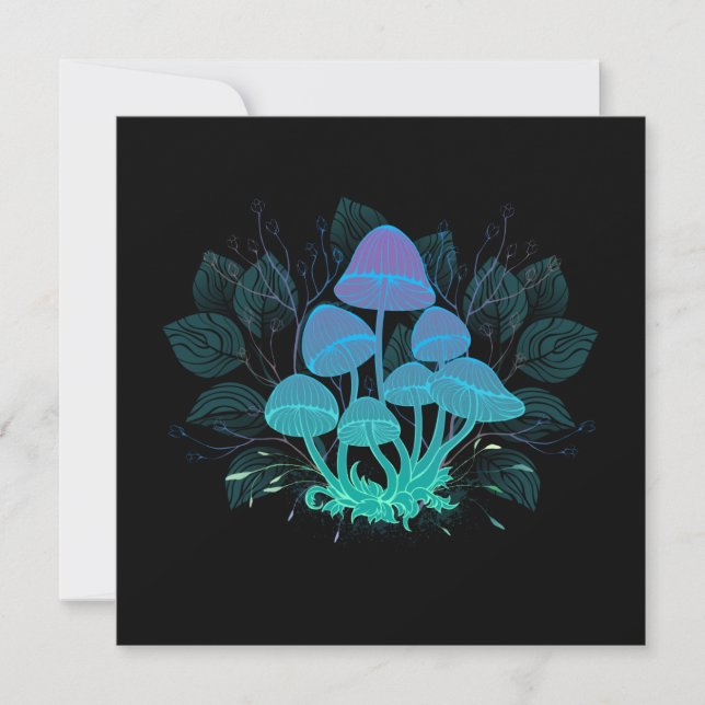 Tarjeta Toadstools en Bushes (Anverso)