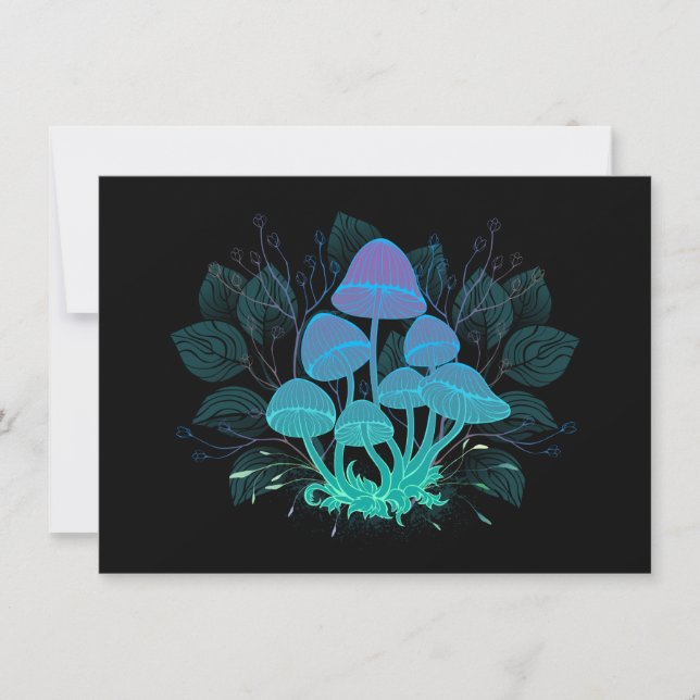 Tarjeta Toadstools en Bushes (Anverso)